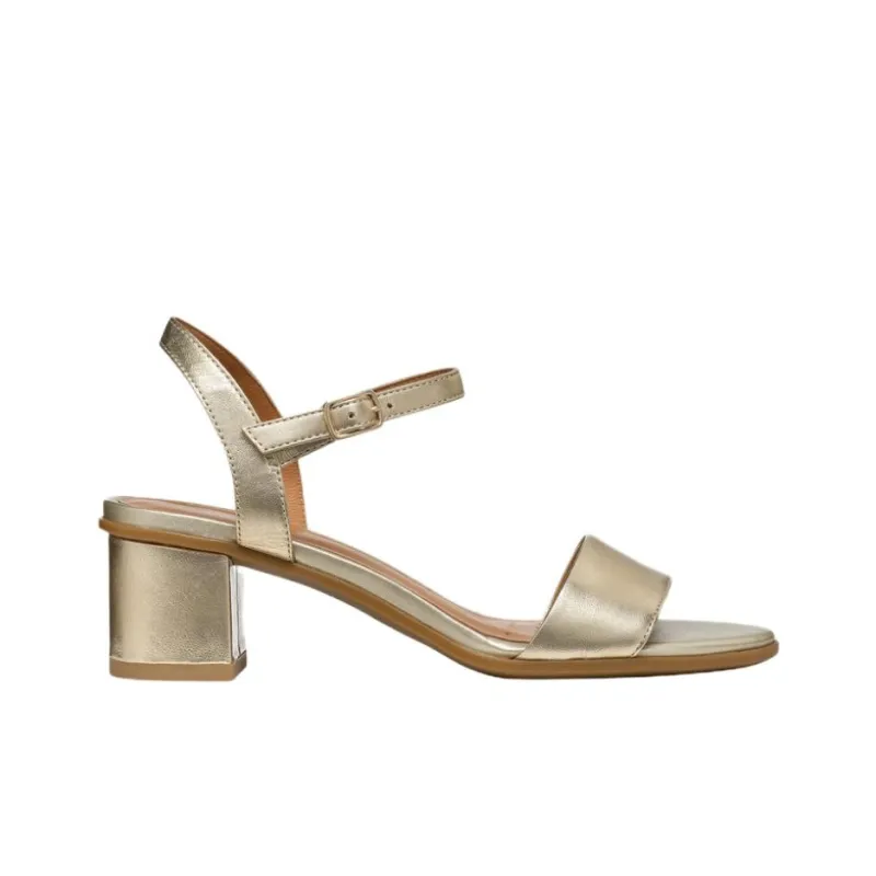 GEOX Aurely 50 One Strap Sandals 5.5cm Women's Gold-1