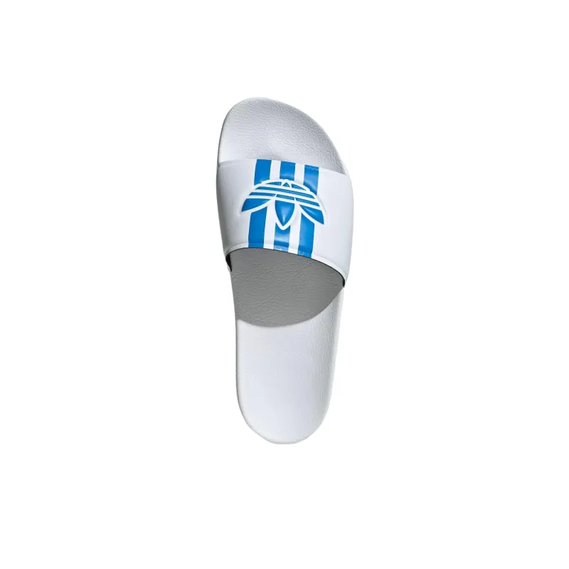 Adidas Originals Adilette Slides Cloud White Bright Blue-4