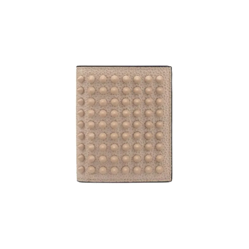 CL LUBOTING Grained Calfskin Wallet Unisex Khaki-0
