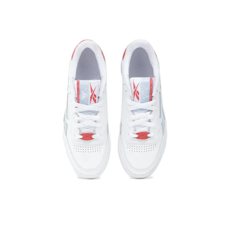 Reebok Club C Anti Slip Wear Resistant Low Top Skateboard Shoes Women's White Gray-2