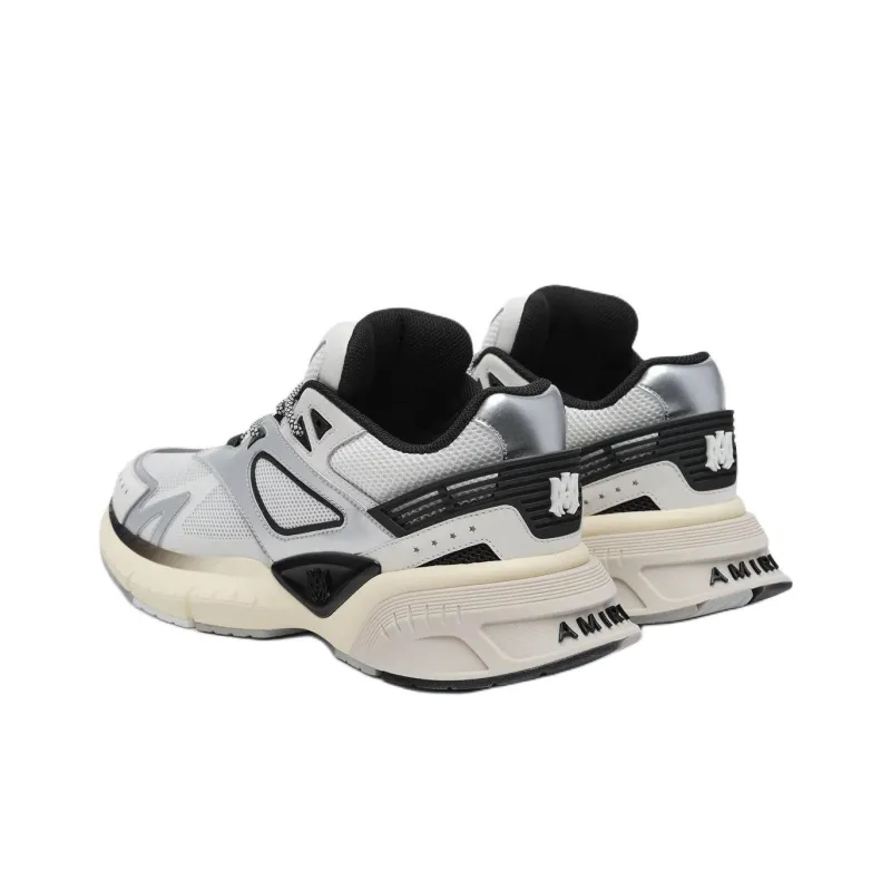 AMIRI Ma Runner Low Top Casual Shoes Men's Silver Black-4