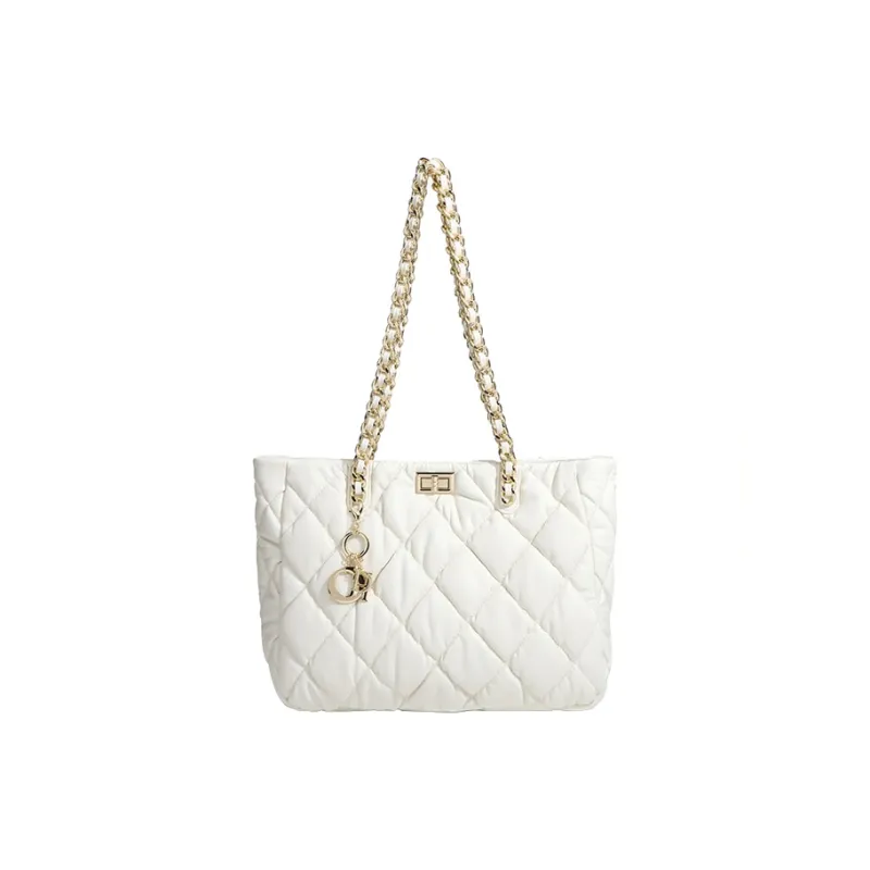 PT'SON PU Portable Underarm Shoulder Bag Regular Women's White-1