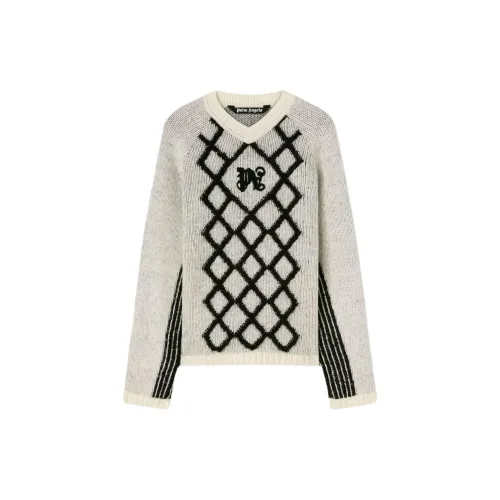 PALM ANGELS Logo-embroidered Argyle Jumper