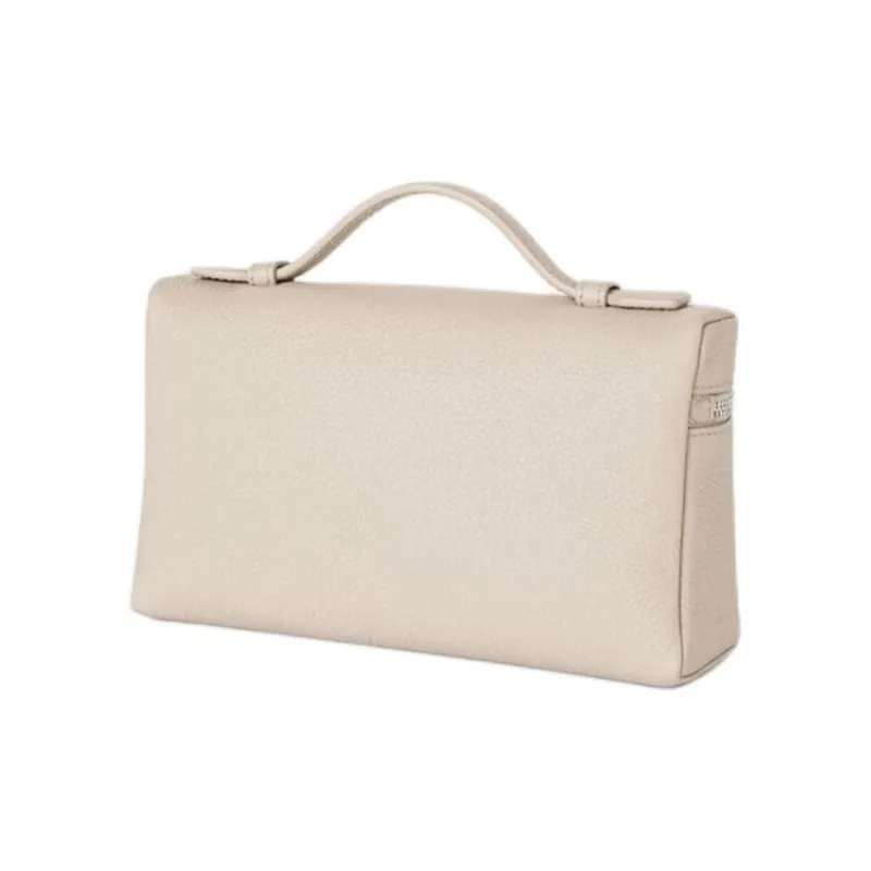 Loro Piana Cow Leather Makeup Bag, Shoulder Bag, Crossbody Bag, Handbag Women's Light Lime Hue-1