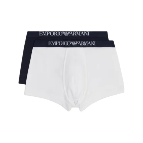 EMPORIO ARMANI Two pack Of Ribbed Cotton Boxer Briefs With Logo Band