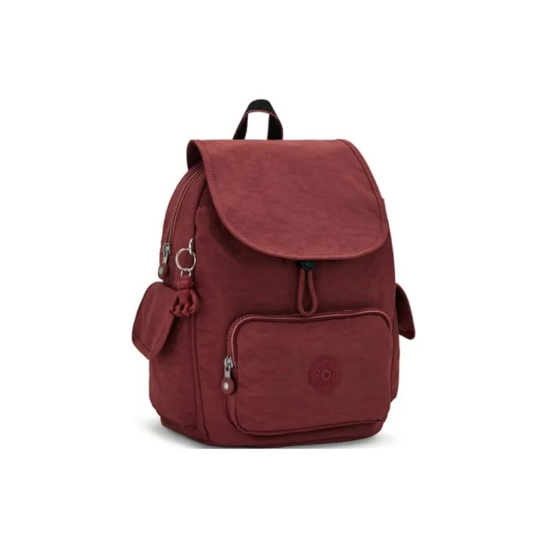 Kipling Polyamide Backpack Small Size Women's Flame Red-1