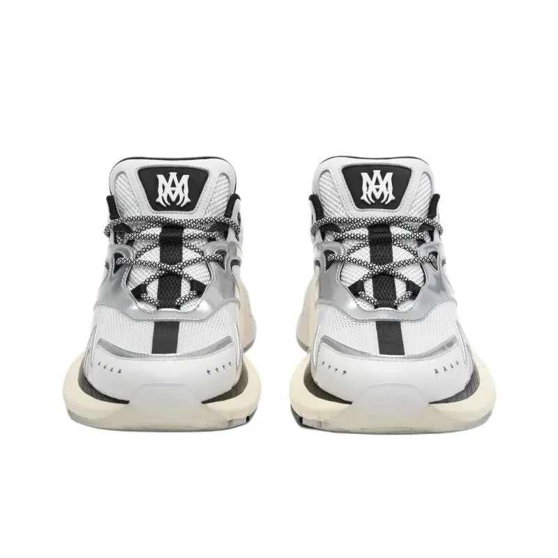 AMIRI Ma Runner Low Top Casual Shoes Men's Silver Black-3