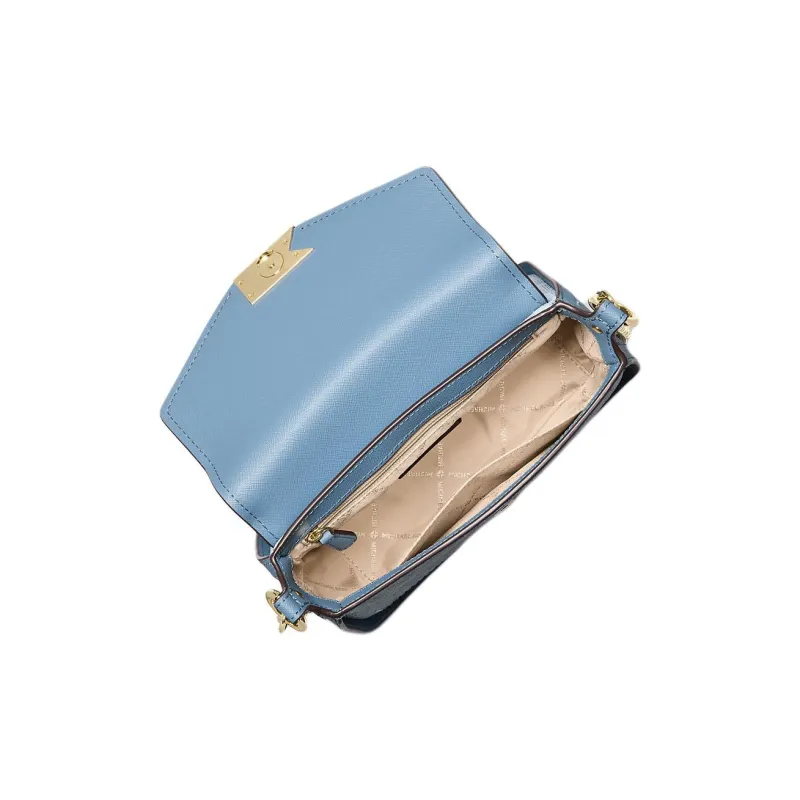 MICHAEL KORS Sylvia Canvas Shoulder Bag Crossbody Bag Small Size Women's Sky Blue-2