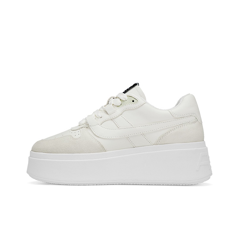美品✨SHOMKA / ASH generation 54cm Magnolia Women Vegan Leather White High Top Sneakers - New York State