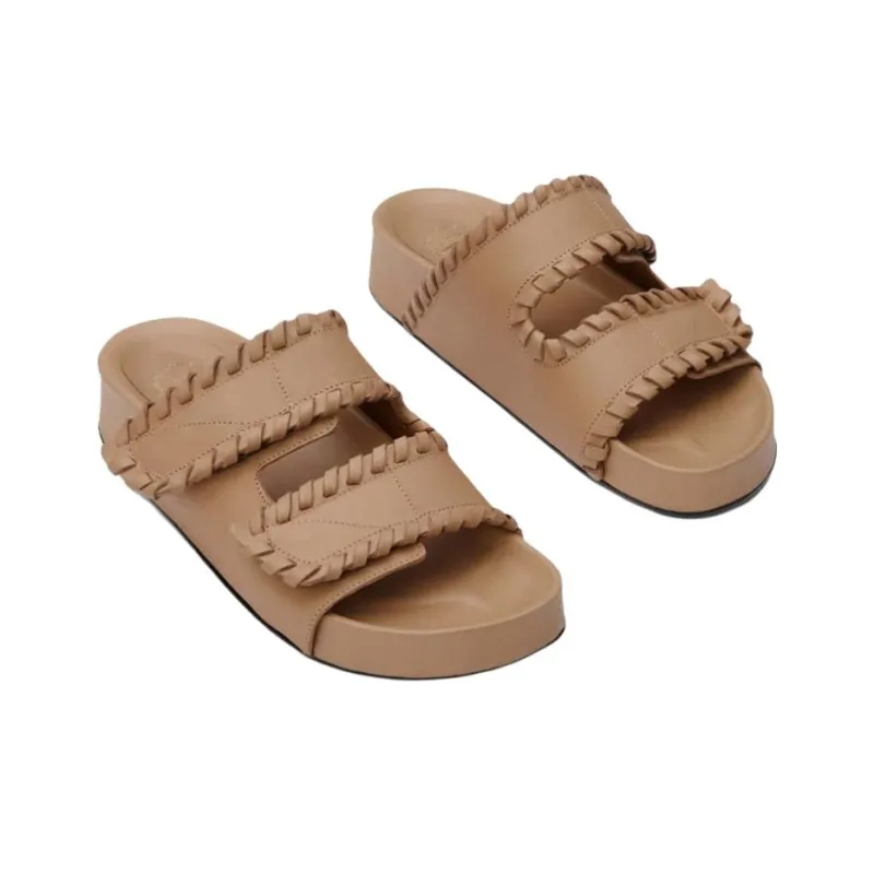 ATP Atelier Slide Slippers 4cm Women's Brown-2