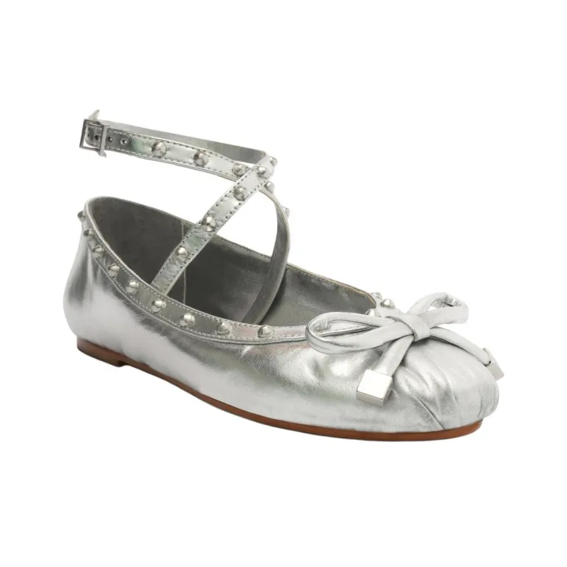 Schutz Larissa Casual Single Shoes Women's Silver-2