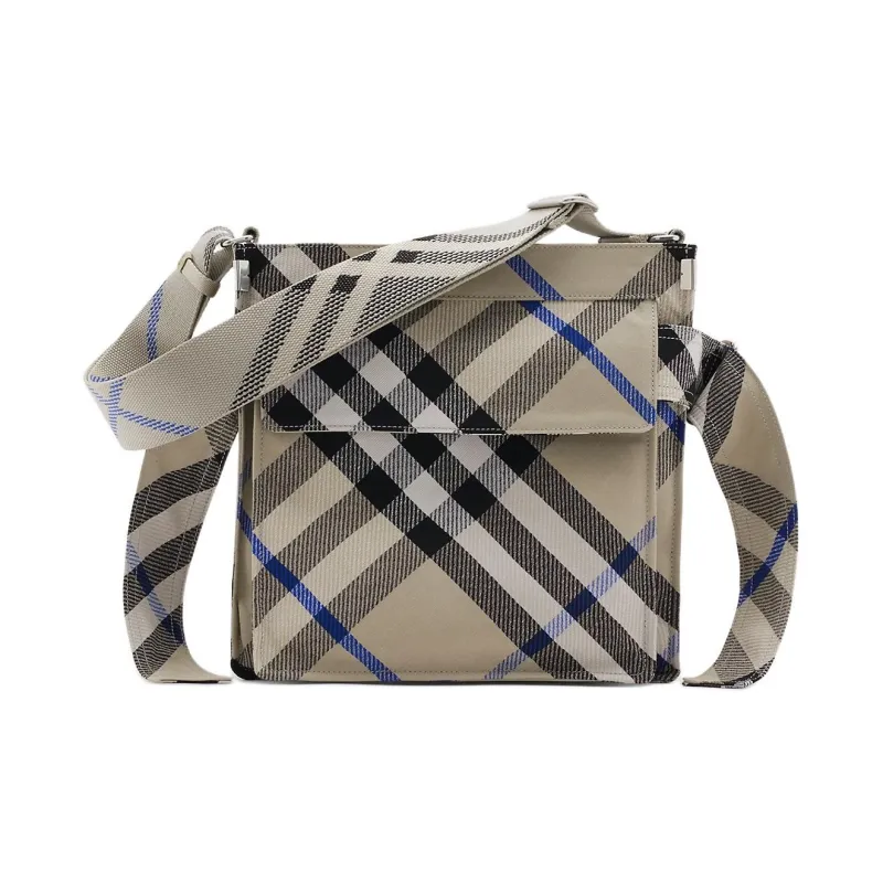 Burberry Cotton Blend Jacquard Crossbody Bag, Shoulder Bag Men's Lichen-1