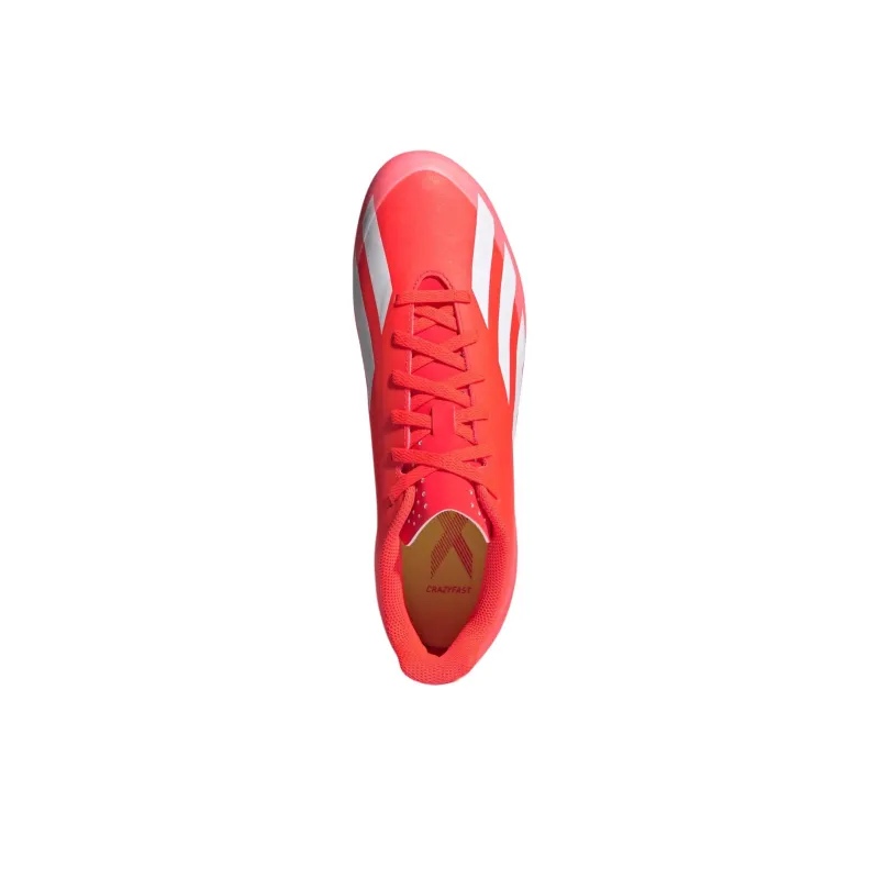 Adidas X Crazyfast.4 MG Rubber Short Studs Cushioning Abrasion Resistant Support Soccer Shoes Unisex Red-4