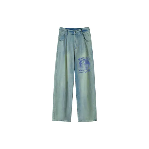 ASWZ Jeans Unisex Blue Mud