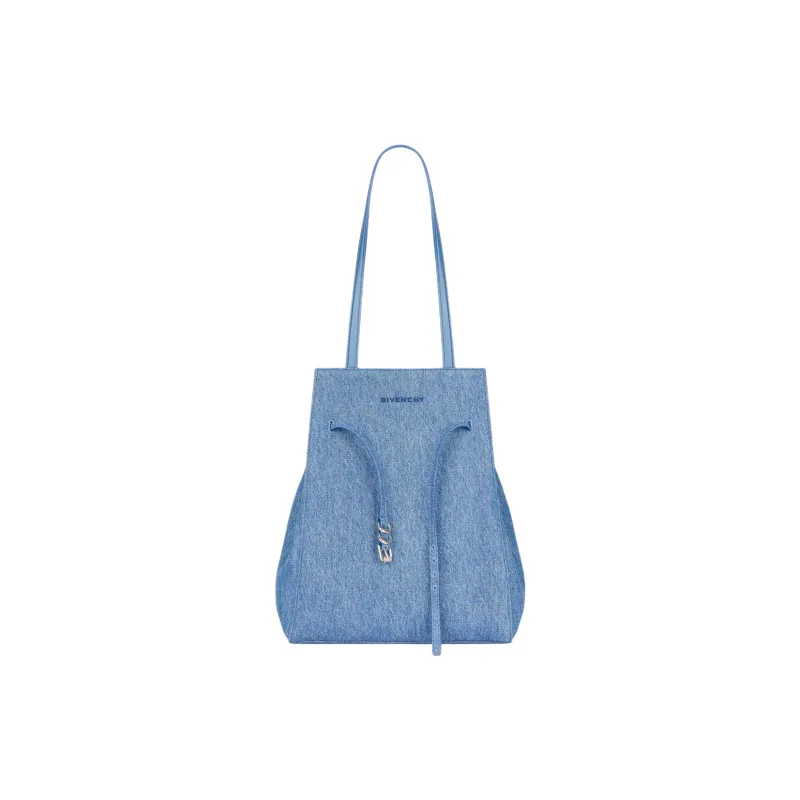 Givenchy Denim Tote Bag Shopping Bag Handbag Small Size Women's Medium Blue-1