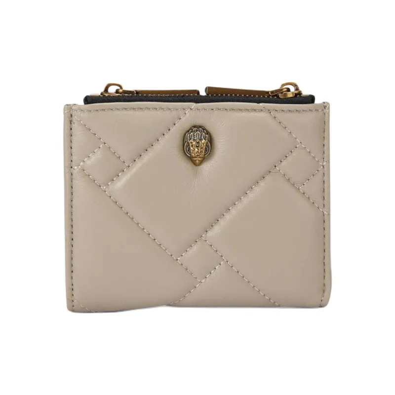 Kurt Geiger London Leather Wallet Mini Women's Dove Gray-0