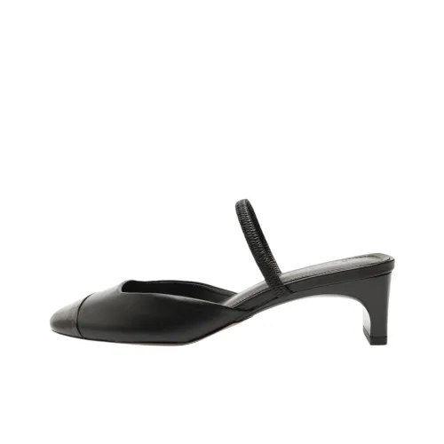 Schutz Closed Toe Slippers 5cm Women's Black