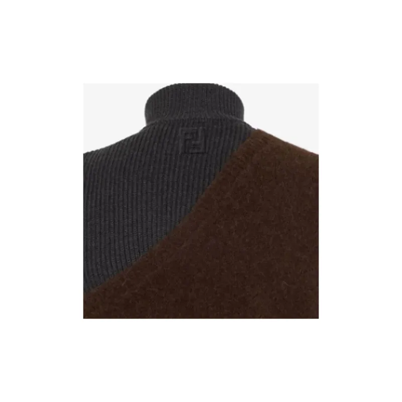 FENDI Panelled Ribbed Gilet-4