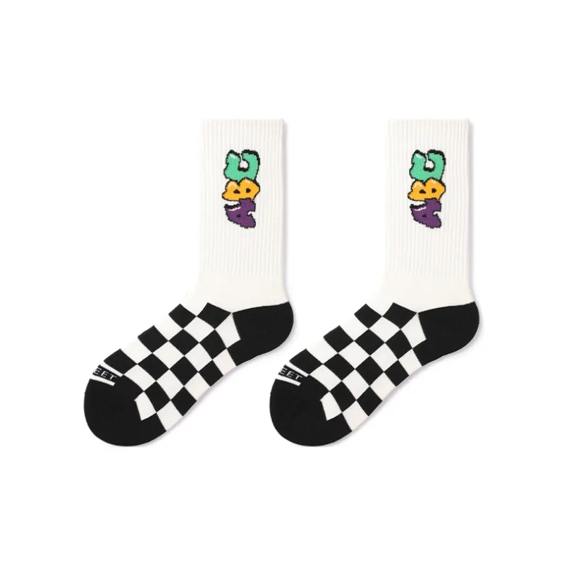 Primeet Mid Calf Socks Unisex 5 Pack-39
