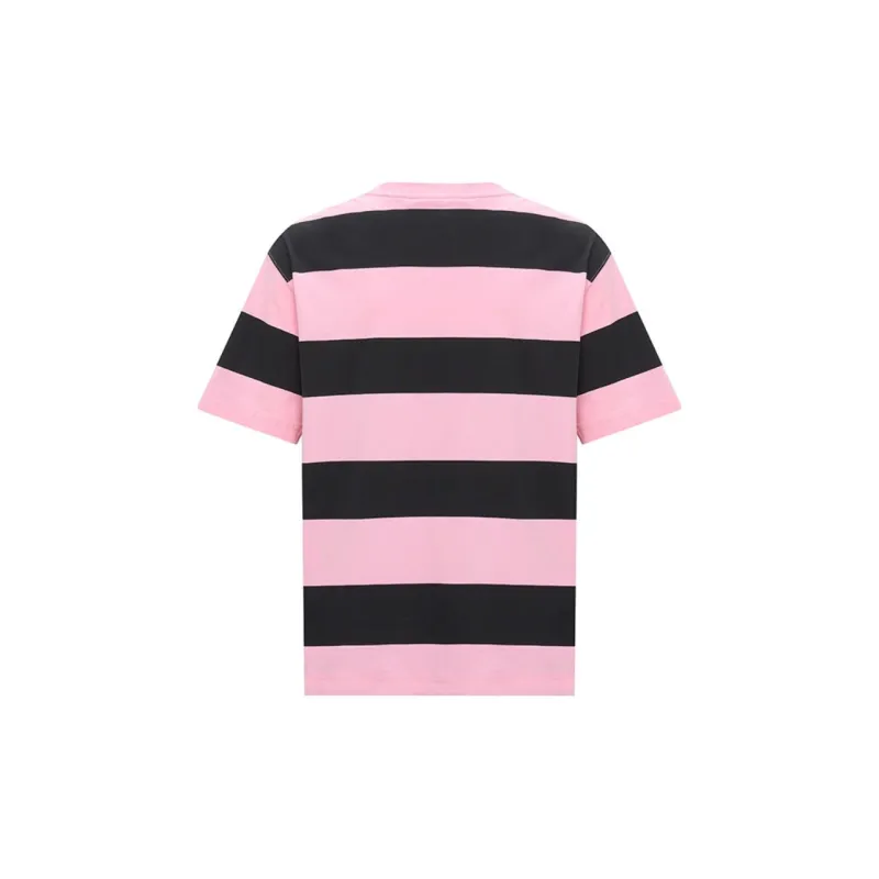 TSMLXLT Regular T Shirt Women's Pink Black Stripes-1