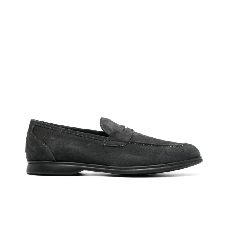 KITON Tonal-stitching Almond-toe Loafers-1