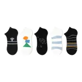 Line and Geometric-5 Pack[7A Antibacterial, Mesh Thin Version]