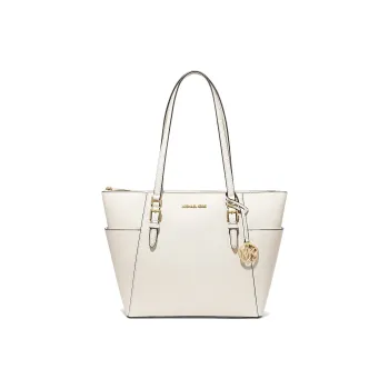 MICHAEL KORS Charlotte Leather Tote Bag Shoulder Bag Large Size Women's Milk White