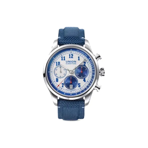 UNION GLASHUTTE SA Automatic Mechanical Movement Men's Watches Watch White Dial Stainless Steel Watch Case Fabric Strap