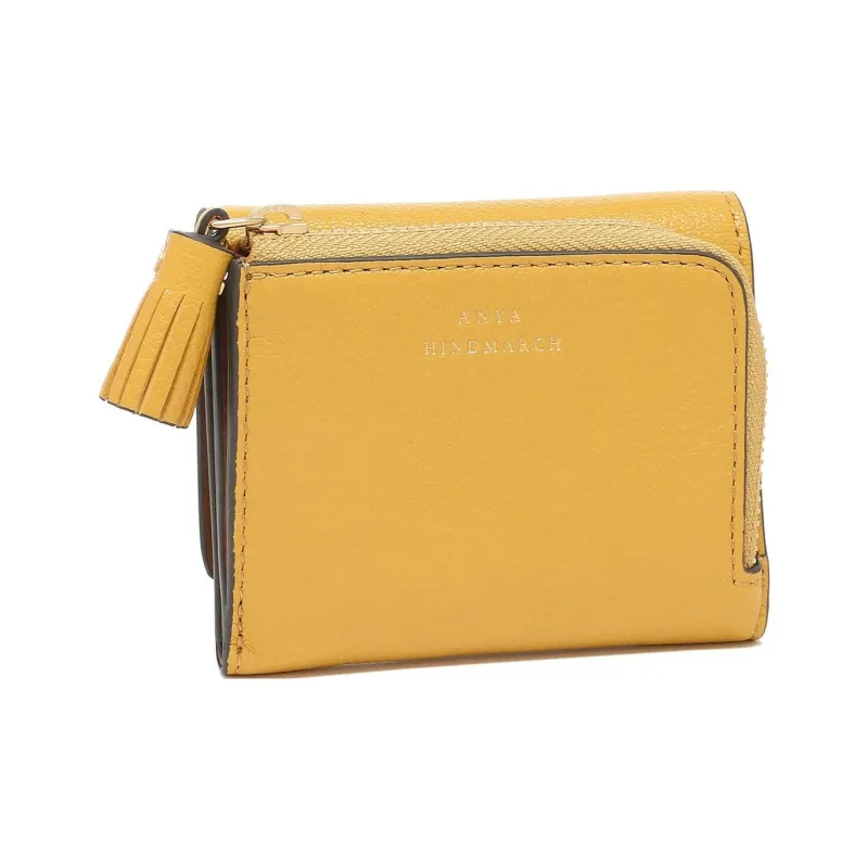 Anya Hindmarch Leather Wallet Women's Yellow And Brown-2