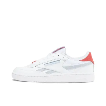 Reebok Club C Anti Slip Wear Resistant Low Top Skateboard Shoes Women's White Gray