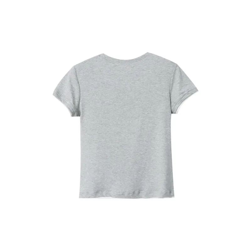 CHARM PICK T Shirt Women's Gray-1