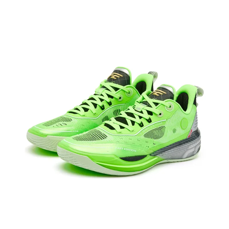 QIAODAN FE2.0 Low-Top Q-KUNGFU TURBO Basketball Shoes Men's Shiny Green Black-2