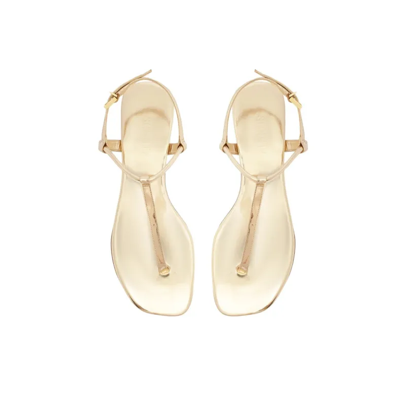 Schutz Elsha Strap Sandals Women's Gold-4
