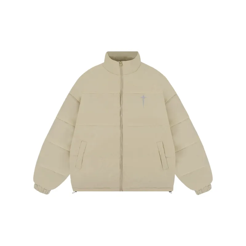BTW Stand Collar Without Hood Loose Fit Down Jacket Unisex-22