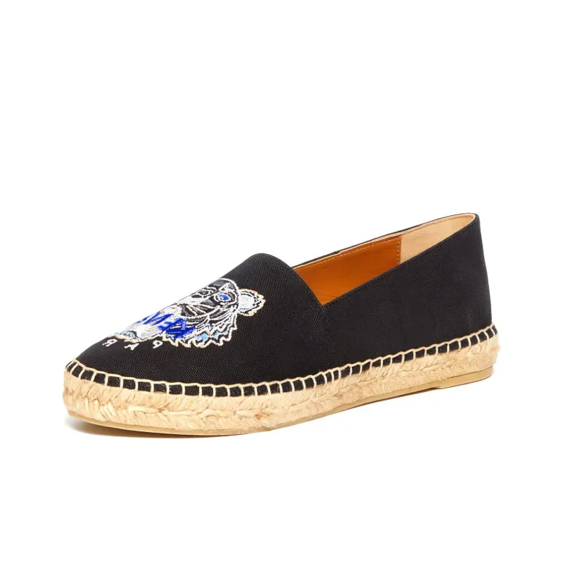 KENZO Tiger Espadrilles Casual Single Shoes Women's Black-2