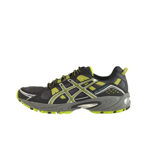 Asics Gel-Venture 4 Anti-Slip And Wear-Resistant Breathable Low-Top Trail Running Running Shoes Men's Black Yellow