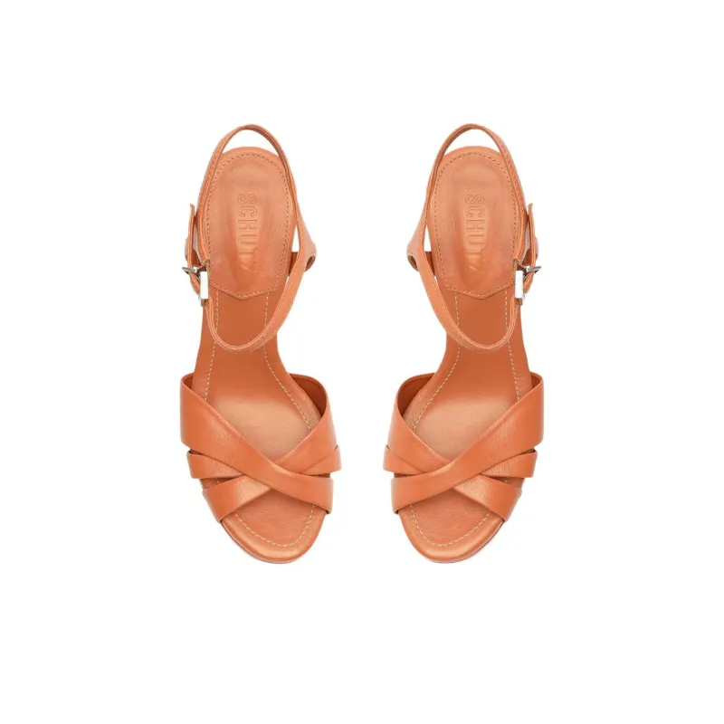 Schutz Keefa Strap Sandals 14.3cm Women's Brown-4