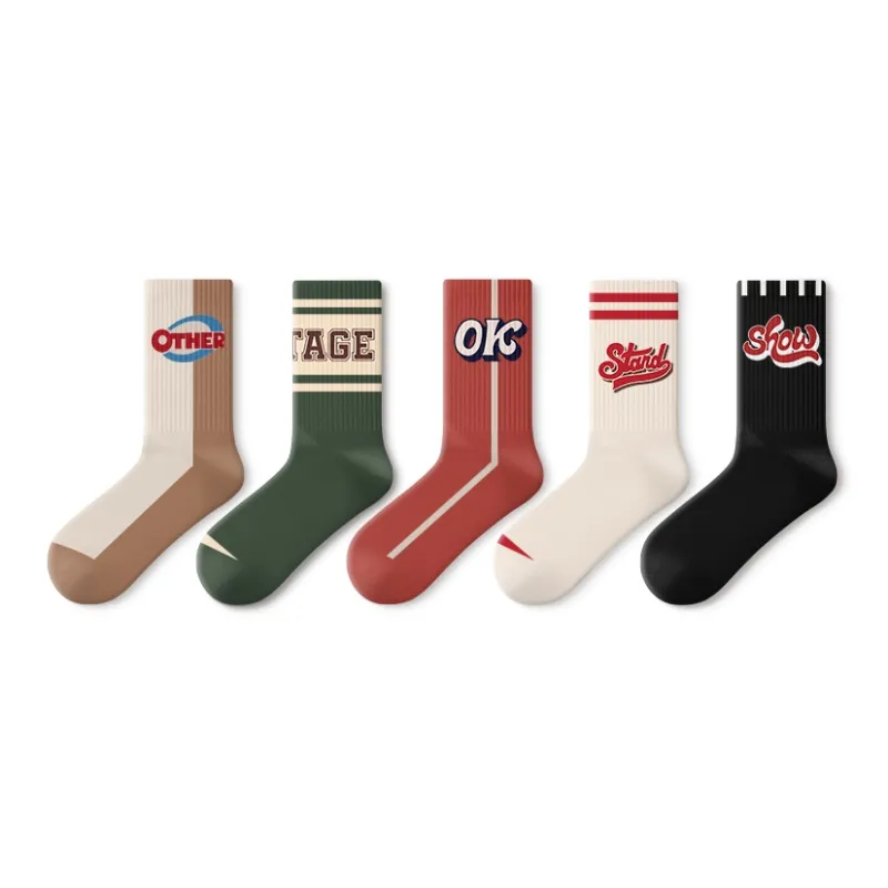 Primeet Mid Calf Socks Unisex 5 Pack-1