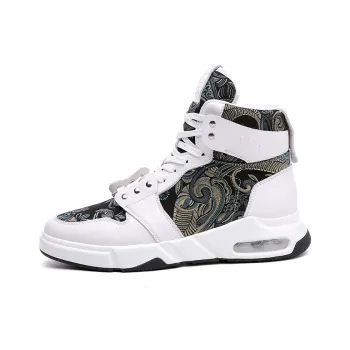 Babinda Casual Shoes Cushioning, Breathable, Height Increasing, Thermal Mid Top Casual Shoes Men's White