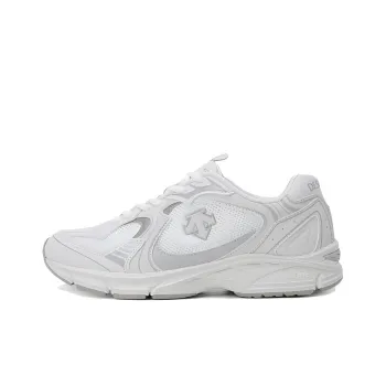 DESCENTE RUNNING Anti Slip Wear Resistant Low Top Running Shoes Unisex White
