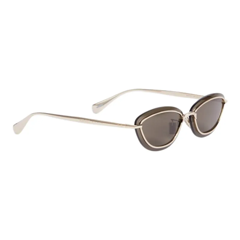 KENZO Metal Oval Sunglasses Women's Gold-2
