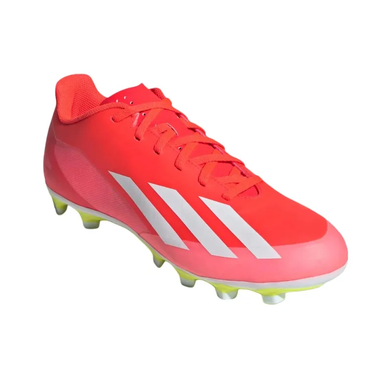 Adidas X Crazyfast.4 MG Rubber Short Studs Cushioning Abrasion Resistant Support Soccer Shoes Unisex Red-2
