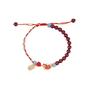 The British Museum Cinnabar Jade Bracelet With Cord Unisex
