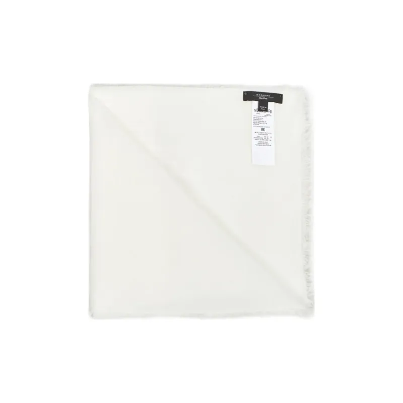 MaxMara Cotton Knit Scarves Women's White-1