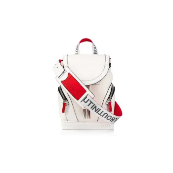 CL LUBOTING Leather Backpack Small Size Men's White