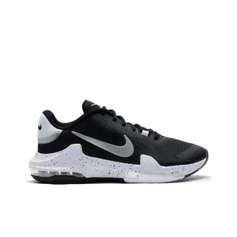 Nike Air Max Impact 4 Low Top Basketball Shoes Men's Black White-1