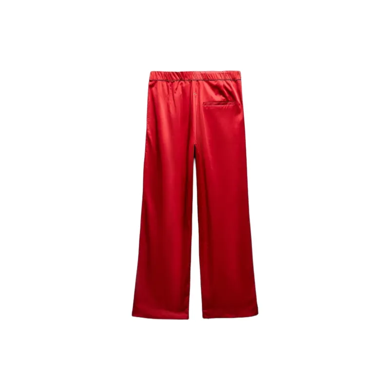 ZARA Casual Pants Women's Red-1