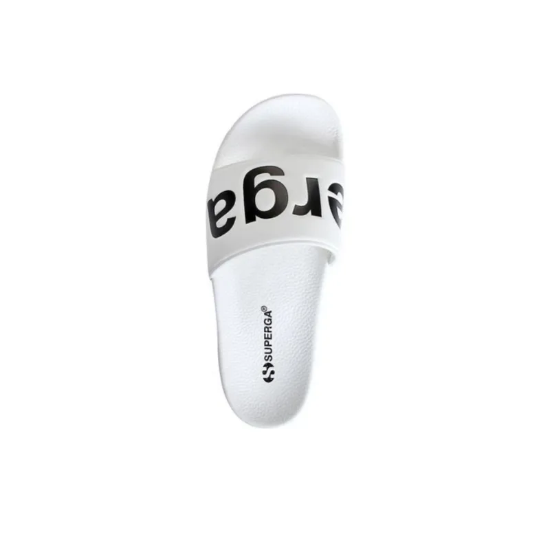 SUPERGA PU Polyurethane Slip Resistant Slide Slippers Unisex White Black-2
