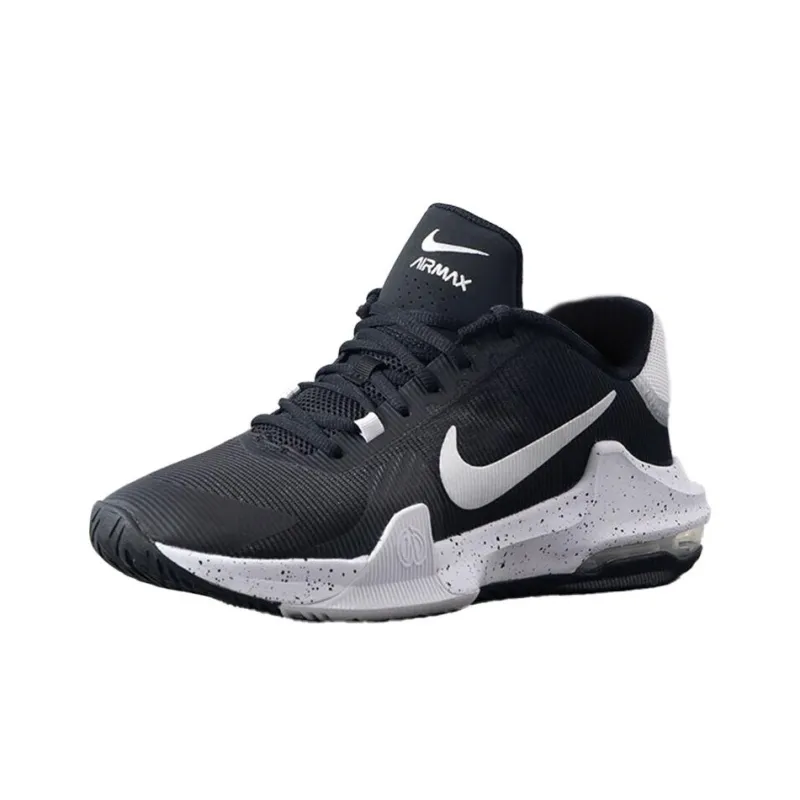 Nike Air Max Impact 4 Low Top Basketball Shoes Men's Black White-2