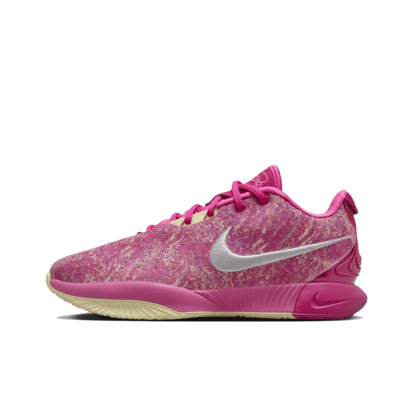 Nike Lebron 21 Basketball Shoes Unisex Low Top Pink Gold POIZON